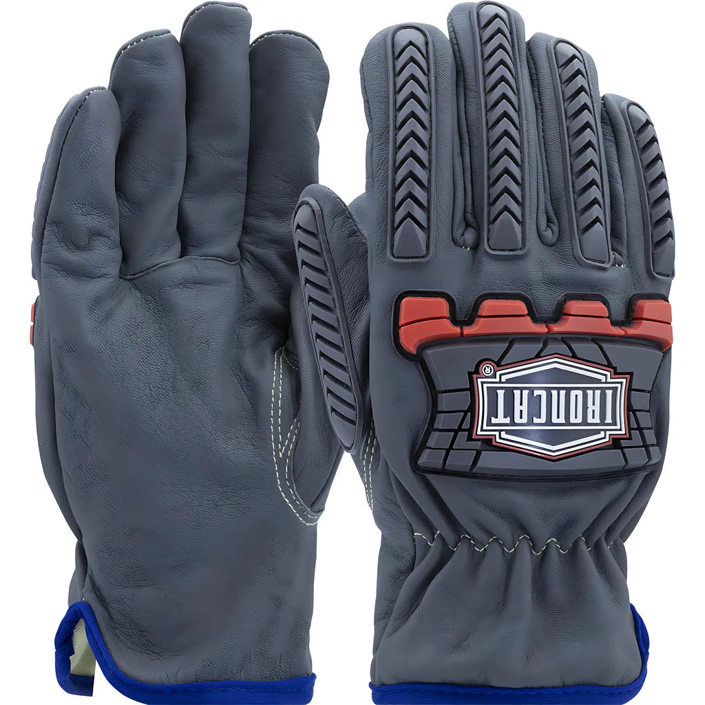 Ironcat Ic993Koab/2Xl Ar Top Grain Goatskin Leather Drivers Glove With Oil Armor Finish And Para-Aramid Lining - High Heat Impact Tpr IC993KOAB2XL-23920