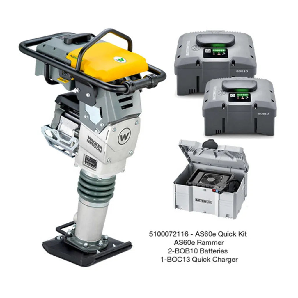 WACKER NEUSON AS60E BATTERY POWERED RAMMER QUICK KIT WITH BOC13 CHARGER - 5100072117