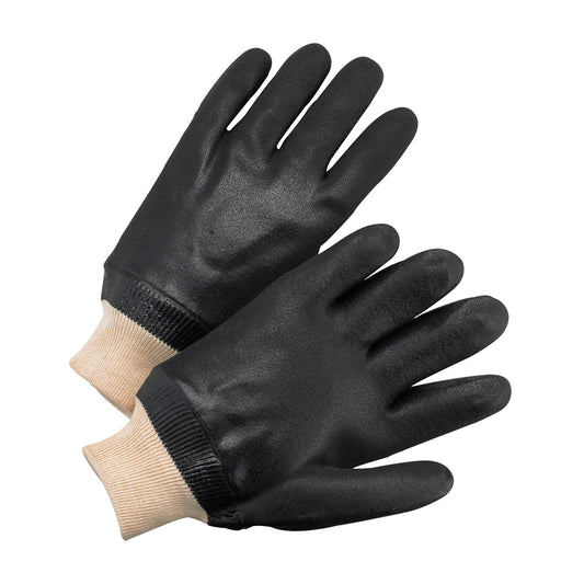West Chester J1007RF PVC Dipped Glove with Jersey Liner and Rough Sandy Finish - Knit Wrist