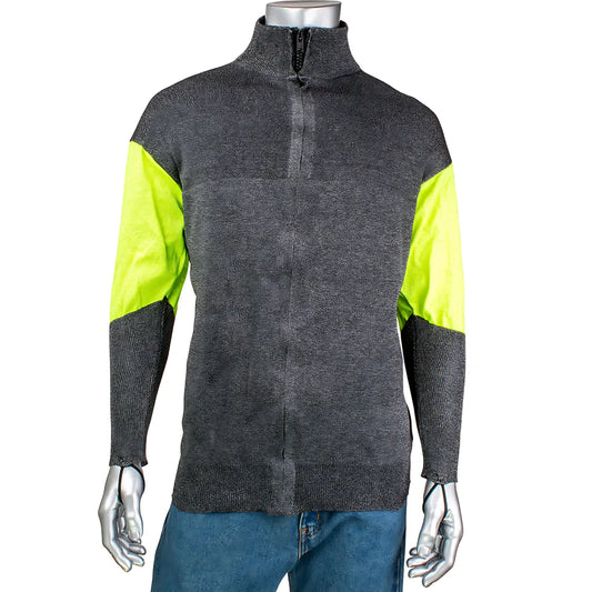 Kut Gard J100Sp-3Cm-Hvb-Tl-5Xl Ata Blended Cut Resistant Jacket With Hi-Vis Sleeves And Thumb Loops J100SP-3CM-HVB-TL-5XL-23938