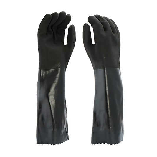 West Chester J1087RF PVC Dipped Glove with Jersey Liner and Rough Sandy Finish - 18" Length
