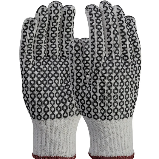 West Chester K708Skhw/L Regular Weight Seamless Knit Cotton/Polyester Glove With Pvc Honeycomb Grip - Double-Sided K708SKHWL-23992