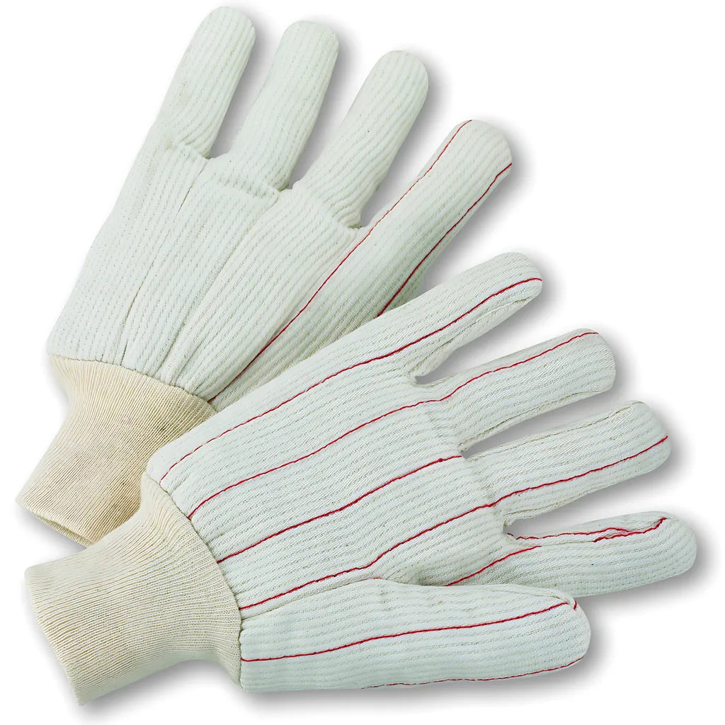 West Chester K81Scnci Polyester/Cotton Corded Double Palm Glove With Nap-In Finish - Natural Knit Wrist K81SCNCI-23993