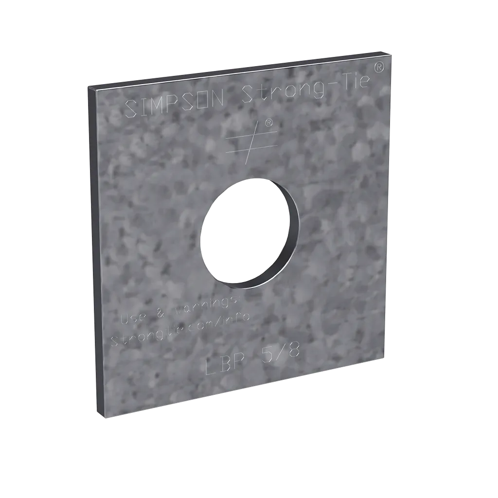 Lbp 2 In. X 2 In. Galvanized Bearing Plate For 5/8-In. Dia. Anchor Bolt (Pack Of 50)-LBP-5-8-SP3923-4234