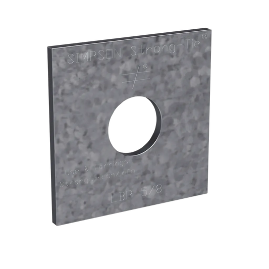 Lbp 2 In. X 2 In. Galvanized Bearing Plate For 5/8-In. Dia. Anchor Bolt (Pack Of 50)-LBP-5-8-SP3923-4234