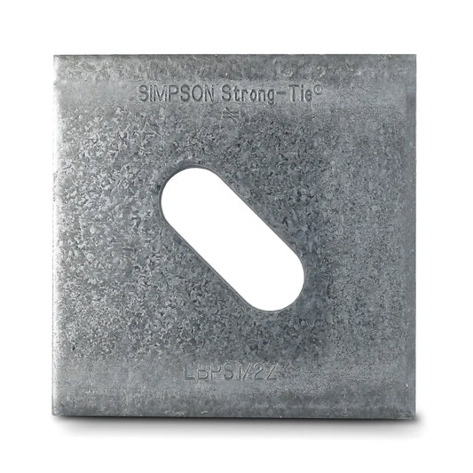 Lbps 3 In. X 3 In. Zmax® Galvanized Slotted Bearing Plate With 1/2 In. Bolt Dia. (Pack Of 50)-LBPS-1-2Z-SP5596-5999