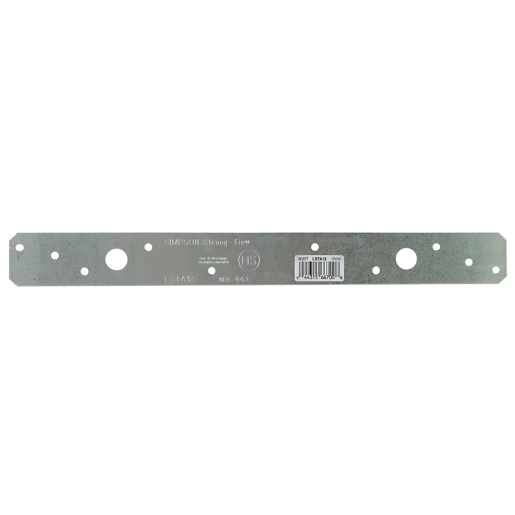 Lsta 1-1/4 In. X 12 In. 20-Gauge Galvanized Strap Tie (Pack Of )-LSTA12-SP7339-7839