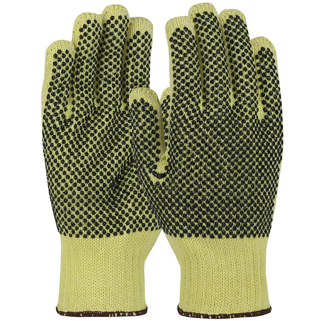 Wpp Mata25Pl-Pd2-L Heavy Weight Seamless Knir Ata /  Cotton Blended Glove With Pvc Dotted Grip - Double Sided MATA25PL-PD2-L-24121