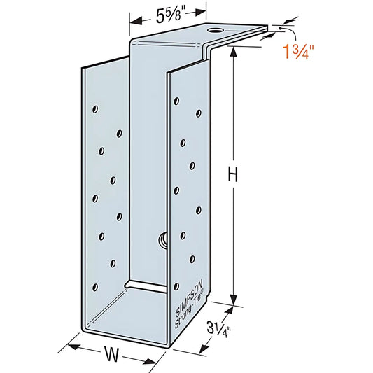 Mbha 3-9/16 In. X 11-7/8 In. Galvanized Top-Flange Concrete And Masonry Hanger-MBHA3-56-11-88-SP4378-4716