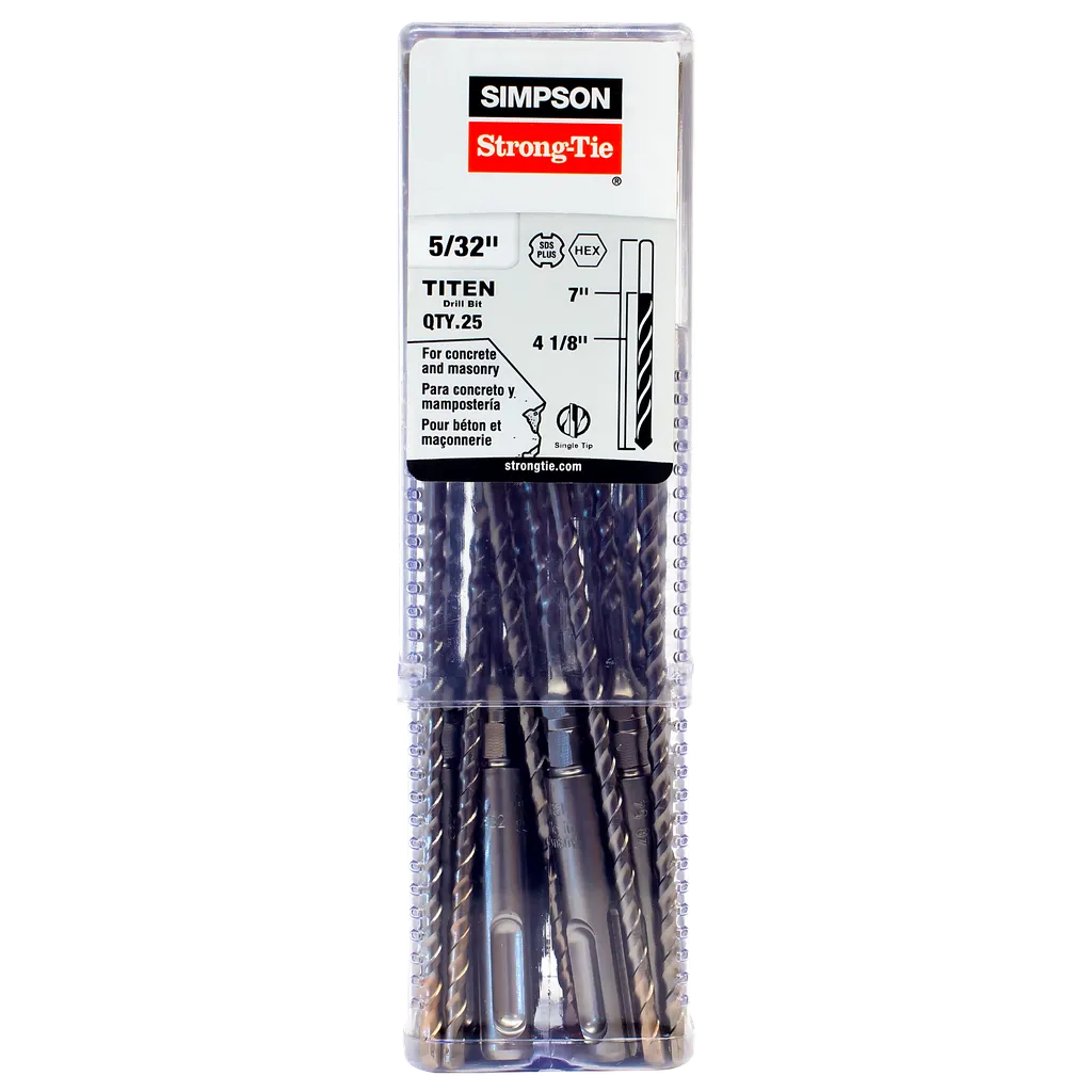 5/32 In. X 7 In. Sds-Plus® Titen® Screw Drill Bit/Driver (25-Qty)-MDPL01507H-R25-SP4113-4436