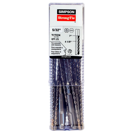 5/32 In. X 7 In. Sds-Plus® Titen® Screw Drill Bit/Driver (25-Qty)-MDPL01507H-R25-SP4113-4436