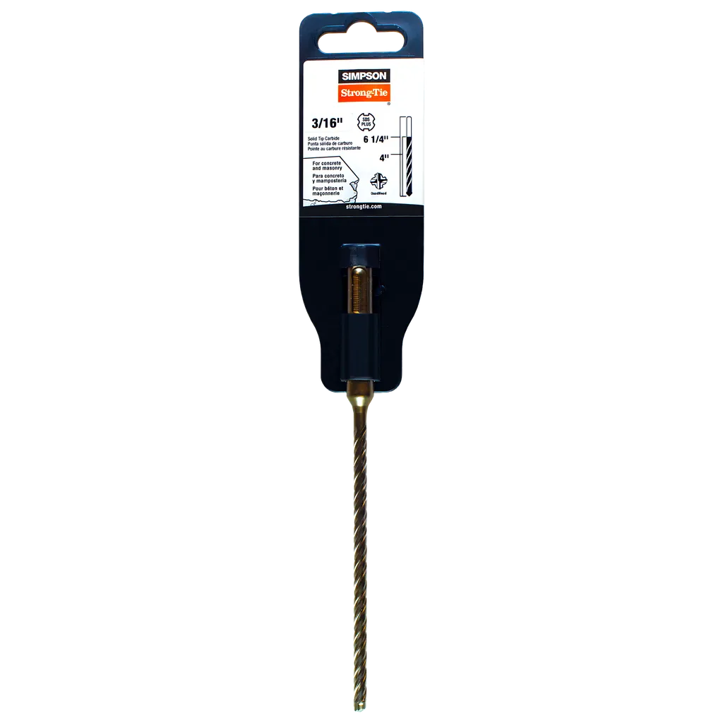 3/16 In. X 6-1/4 In. Sds-Plus® Shank Solid-Tip Carbide Drill Bit (Pack Of 150)-MDPL01806S-SP6675-7141