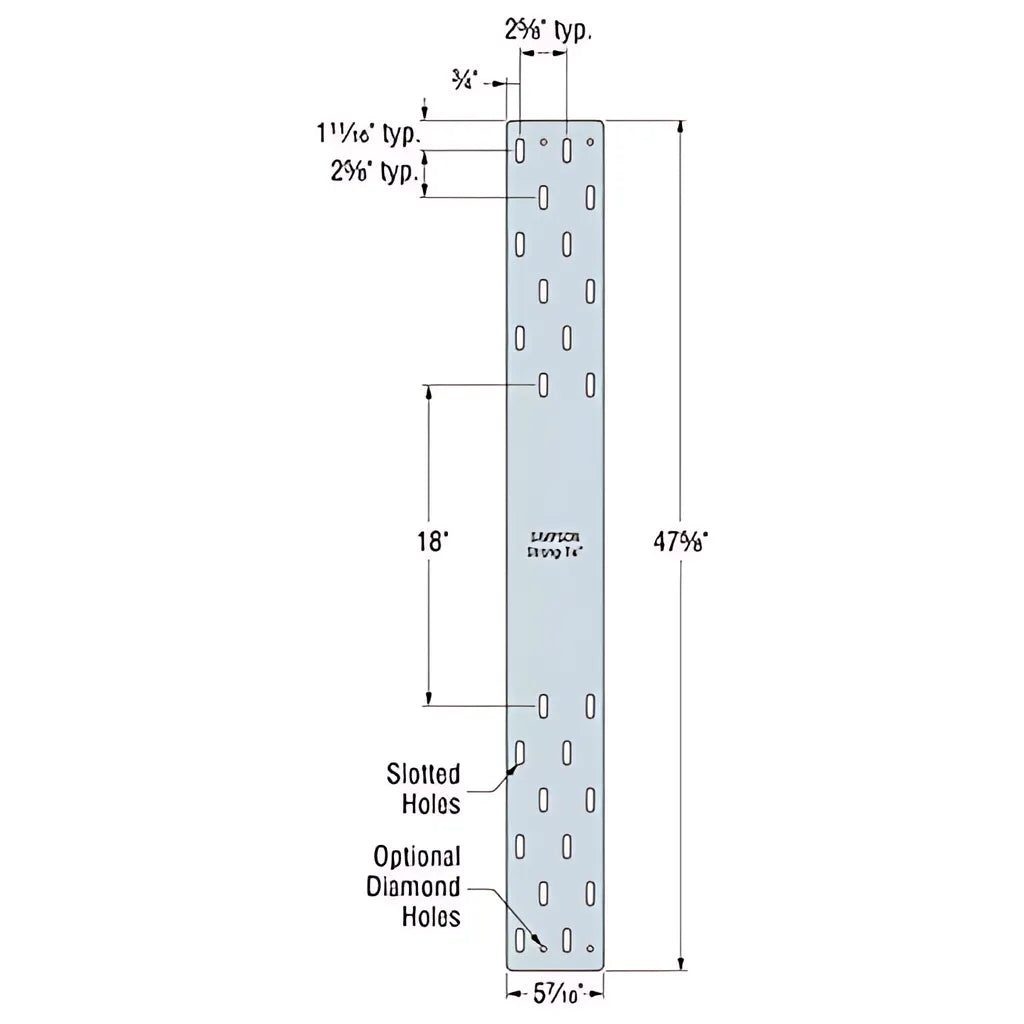 Mtws 8-1/16 In. X 47-5/8 In. 7-Gauge Mass Timber Washer Strap-MTWS48-8-SP394-510