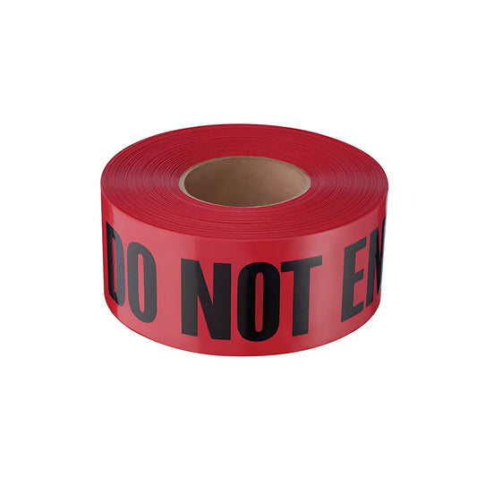 1000' Premium Red Barricade Tape-Danger Do Not Enter-Milwaukee-11-081-4107