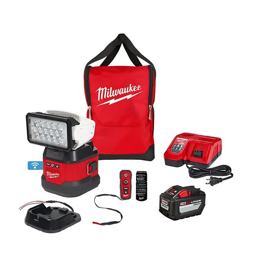 M18 Utility Remote Control Search Light Kit W/ Portable Base-Milwaukee-2123-21HD-9974