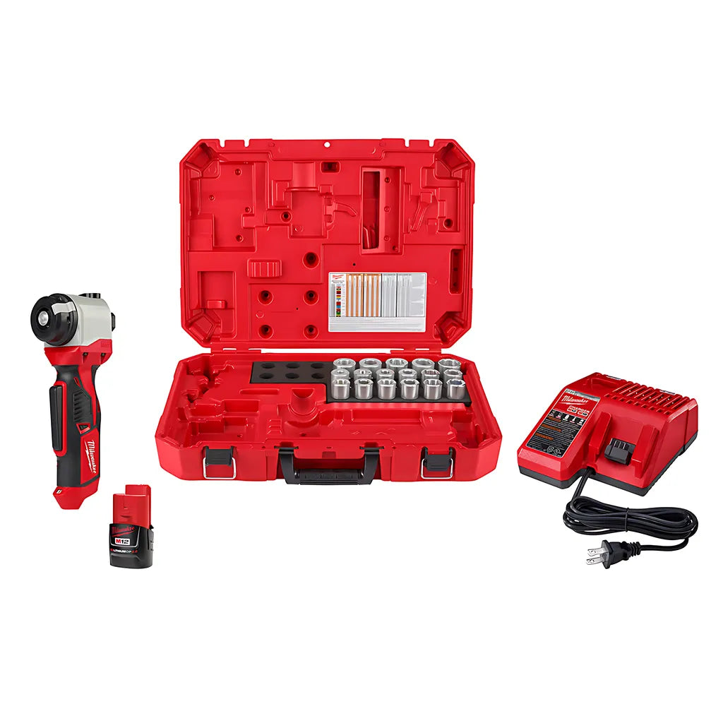 M12 Cable Stripper Kit With 17 Cu Thhn / Xhhw Bushings-Milwaukee-2435CU-21S-8911