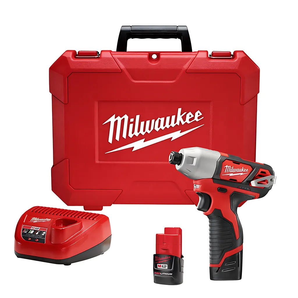 M12 1/4 In. Hex Impact Driver Kit-Milwaukee-2462-22-8854