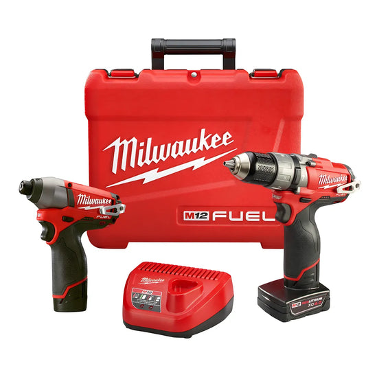 M12 Fuel Hammer Drill/Impact Kit-Reconditioned-Milwaukee-2597-82-8789