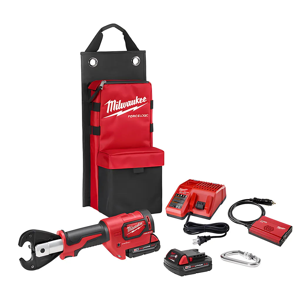 M18 Force Logic 6T Utility Crimper Kit With D3 Grooves Snub Nose-Milwaukee-2678-22-9861