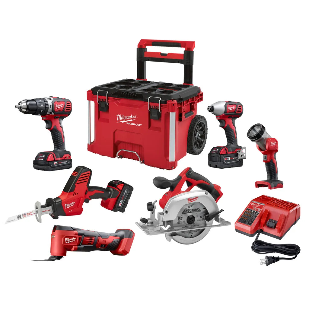 M18 6 Pc. Packout Combo Kit-Milwaukee-2697-26PO-9738