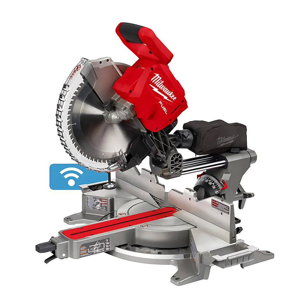 M18 Fuel 12 In. Dual Bevel Sliding Compound Miter Saw-Milwaukee-2739-20-9358