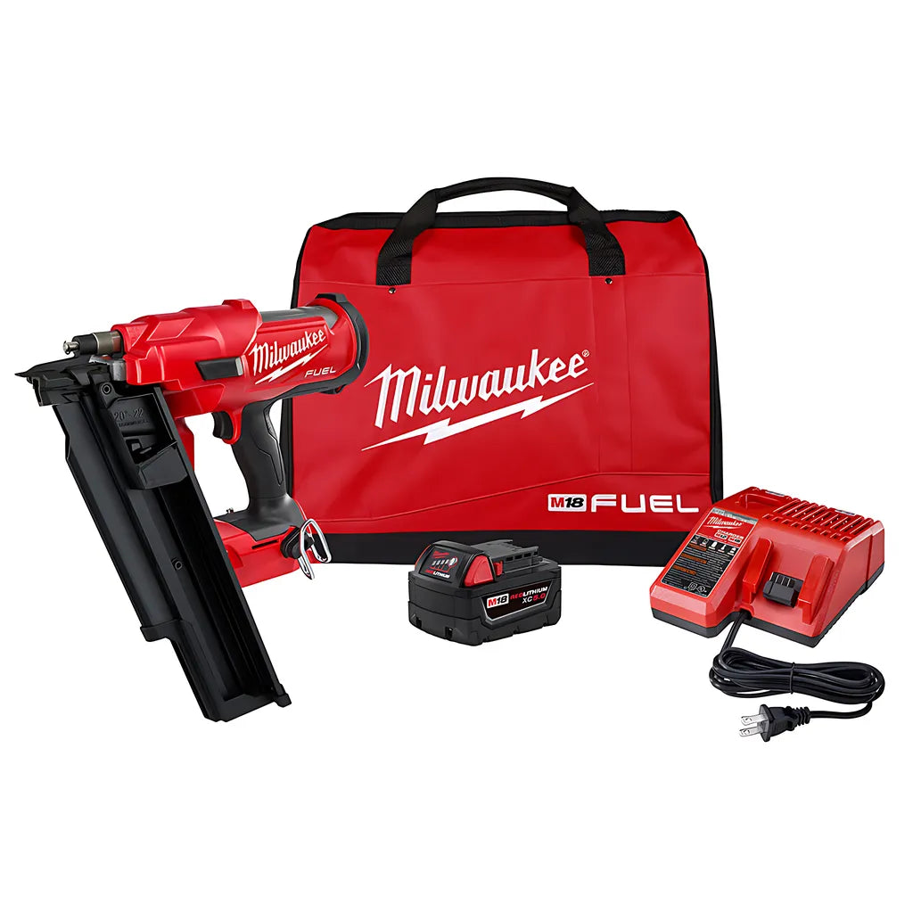 M18 Fuel 21 Degree Framing Nailer Kit-Milwaukee-2744-21-9410