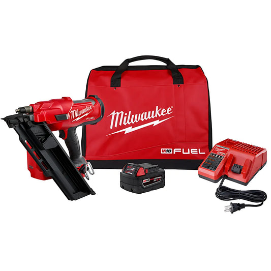 M18 Fuel 30 Degree Framing Nailer Kit-Milwaukee-2745-21-9432
