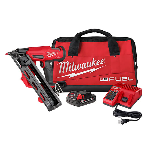 M18 Fuel 15 Gauge Finish Nailer Kit-Milwaukee-2839-21CT-9373
