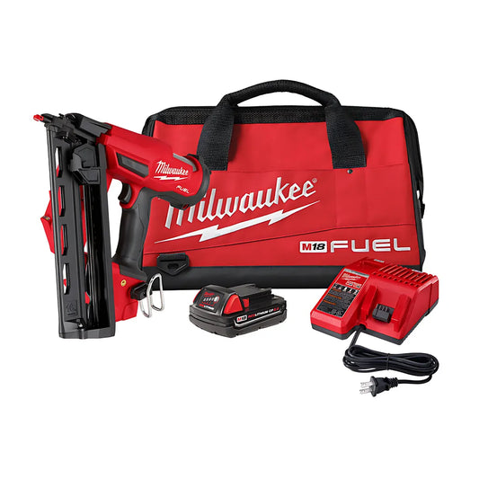 M18 Fuel 16 Gauge Angled Finish Nailer Kit-Milwaukee-2841-21CT-9381