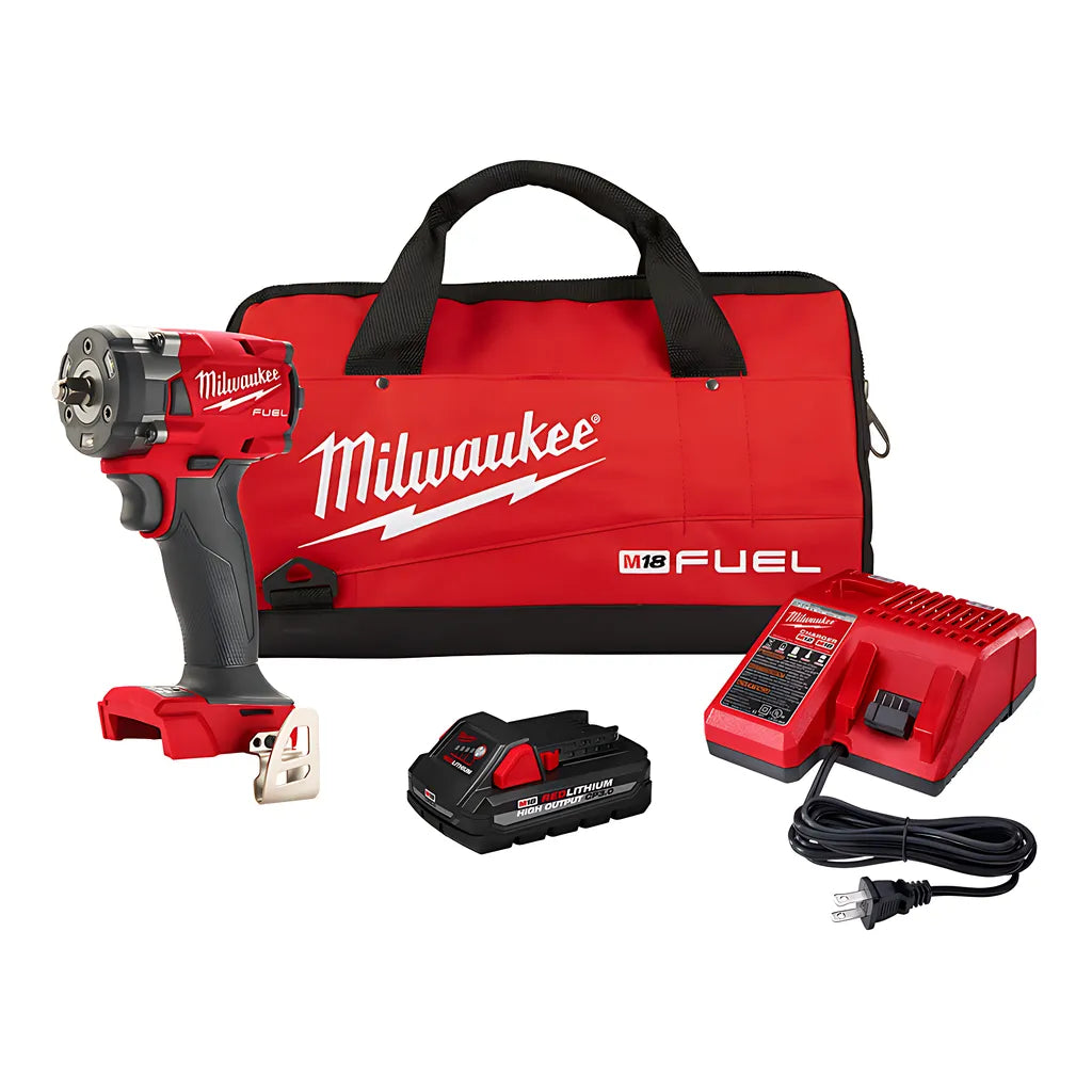 M18 Fuel 3/8" Compact Impact Wrench W/ Friction Ring Kit-Milwaukee-2854-21HO-9428