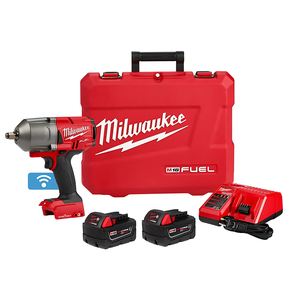 M18 Fuel W/ One-Key High Torque Impact Wrench 1/2" Friction Ring Kit-Milwaukee-2863-22R-9647