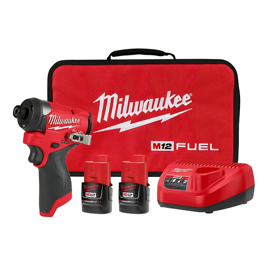 M12 Fuel 1/4" Hex Impact Driver Kit-Milwaukee-3453-22-8733