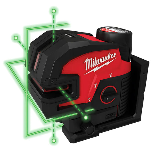 M12 Green Cross Line & 4-Points Laser Kit-Milwaukee-3624-21-8957