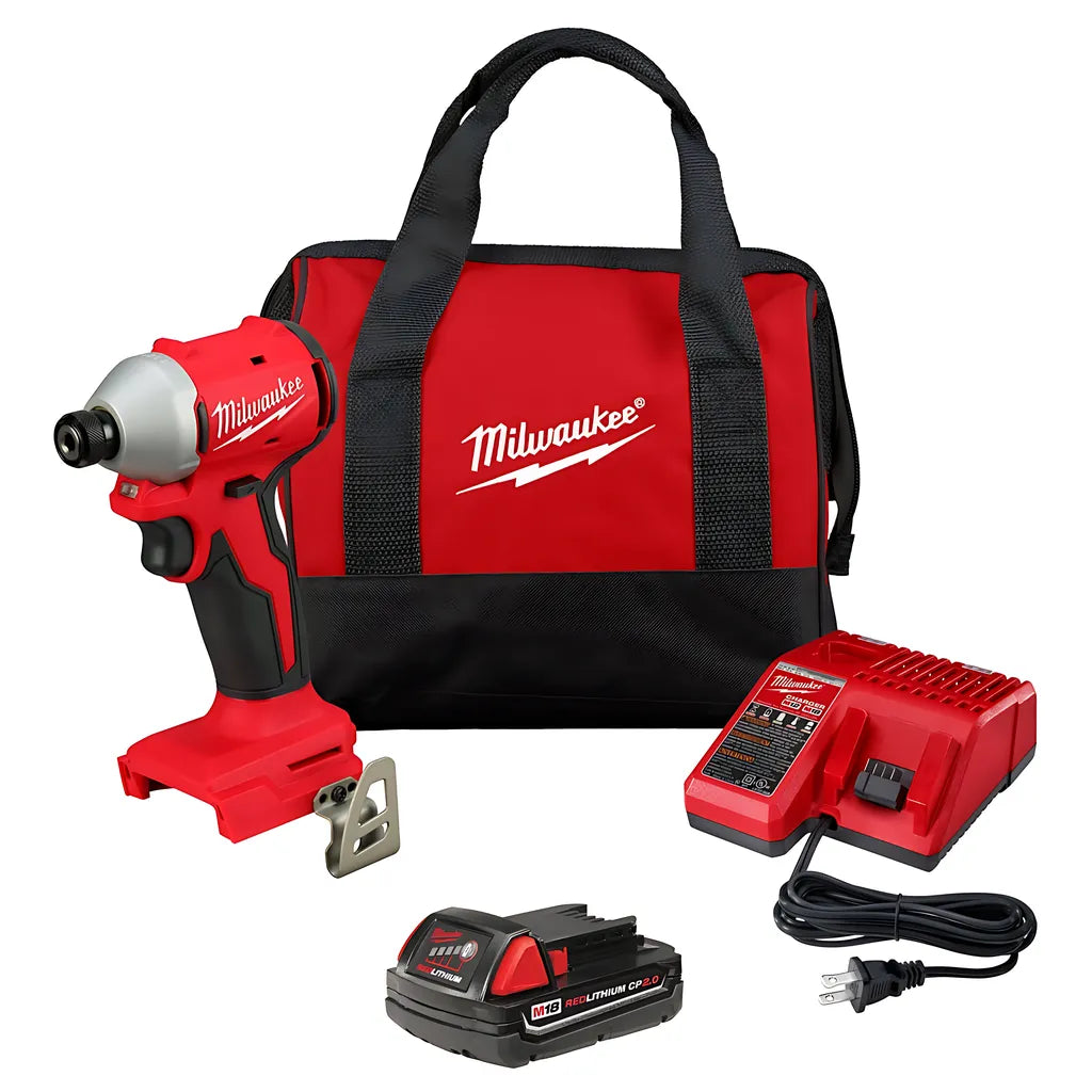 M18 Compact Brushless 1/4" Hex Impact Driver Kit-Milwaukee-3650-21P-9797