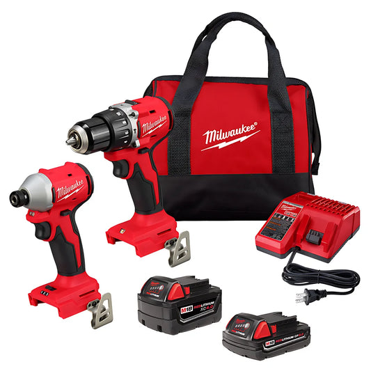 M18 Compact Brushless 2-Tool Combo Kit-Milwaukee-3693-22CX-9799