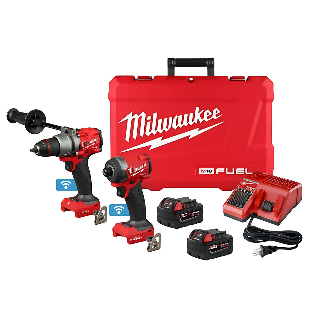 M18 Fuel 2-Tool Combo Kit W/ One-Key-Milwaukee-3696-22-9421