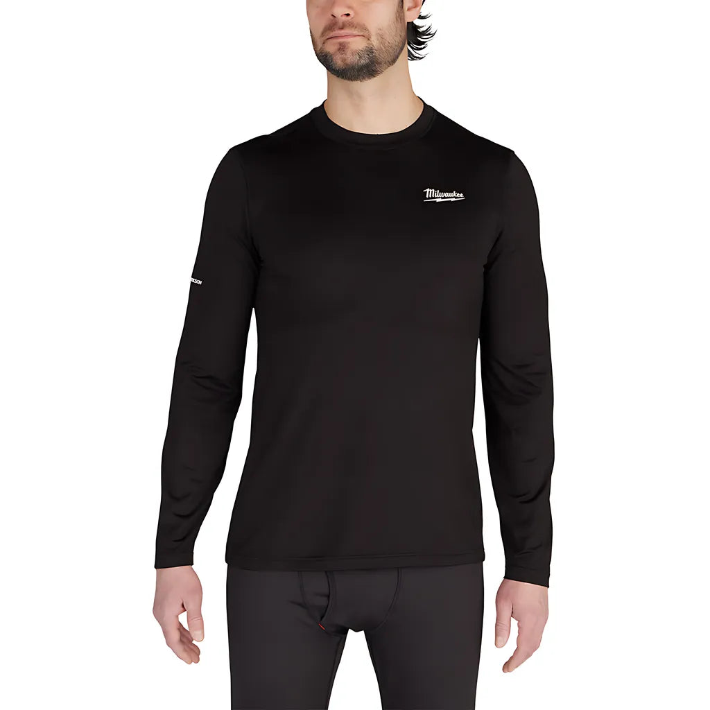 Workskin Crew Neck Baselayer - Black 2X-Milwaukee-403B-2X-12063