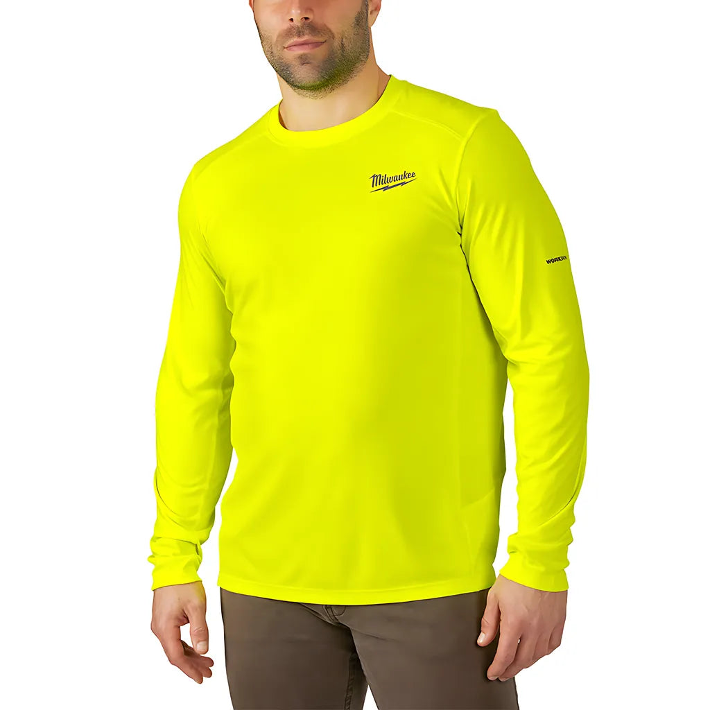 Workskin Lightweight Performance Shirt - Long Sleeve - Hi Vis 2X-Milwaukee-415HV-2X-12092