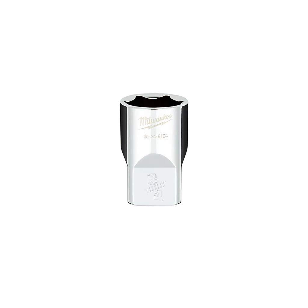 1/2 In. Drive 3/4 In. Sae 6-Point Socket With Four Flat Sides-Milwaukee-45-34-9104-3672