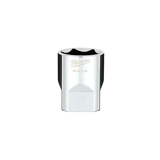1/2 In. Drive 1 In. Sae 6-Point Socket With Four Flat Sides-Milwaukee-45-34-9108-3634