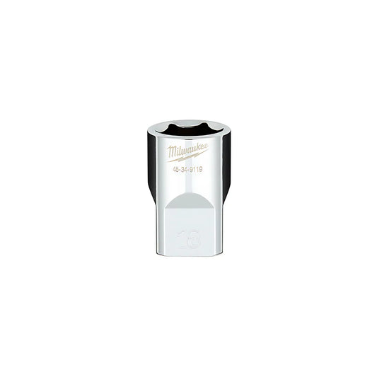 1/2 In. Drive 18Mm Metric 6-Point Socket With Four Flat Sides-Milwaukee-45-34-9119-3661