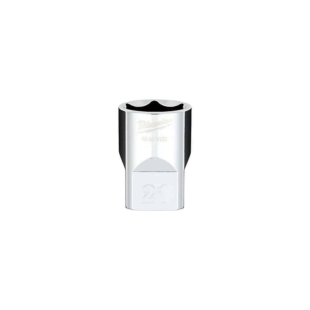 1/2 In. Drive 21Mm Metric 6-Point Socket With Four Flat Sides-Milwaukee-45-34-9122-3665