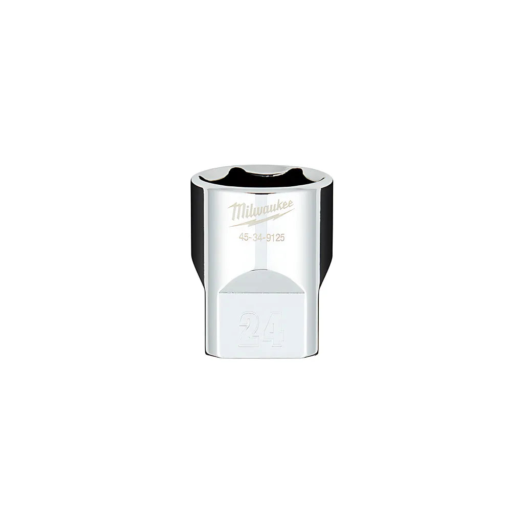 1/2 In. Drive 24Mm Metric 6-Point Socket With Four Flat Sides-Milwaukee-45-34-9125-3669