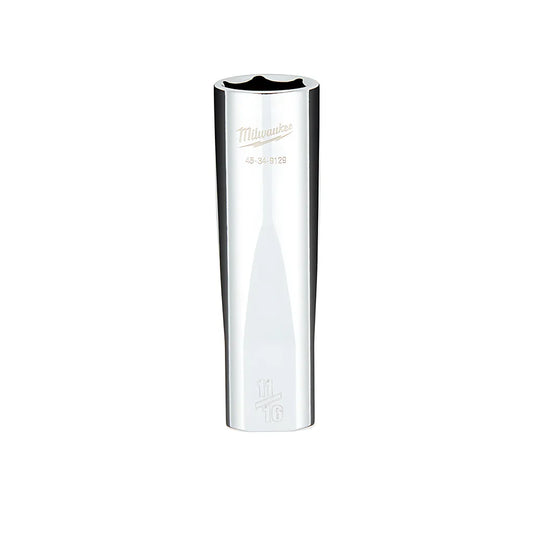 1/2 In. Drive 11/16 In. Sae 6-Point Deep Socket With Four Flat Sides-Milwaukee-45-34-9129-3639