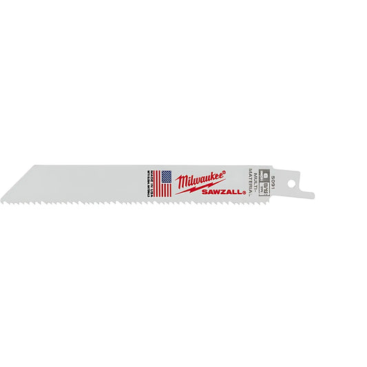 6 In. 8/12 Tpi Sawzall® Blades 5Pk-Milwaukee-48-00-5091-6516