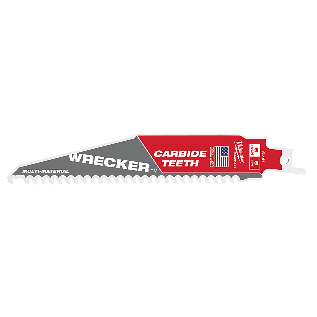 6" 6 Tpi The Wrecker With Carbide Teeth Sawzall® Blade 1Pk-Milwaukee-48-00-5241-6571