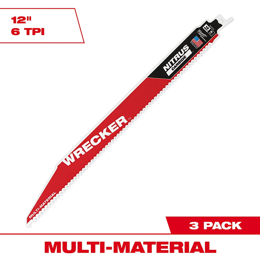 12" The Wrecker With Nitrus Carbide 3Pk-Milwaukee-48-00-5373-4526