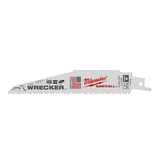 The Wrecker Multi-Material Sawzall® Blade 6 In. 7/11Tpi 5 Pk-Milwaukee-48-00-5701-11942