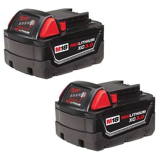 M18 Redlithium High Capacity 3.0Ah Battery Pack (2 Piece)-Milwaukee-48-11-1822-9919