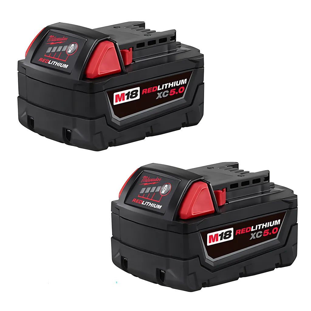 M18 Redlithium Xc 5.0Ah Extended Capacity Battery Pack (2 Piece)-Milwaukee-48-11-1852-9938